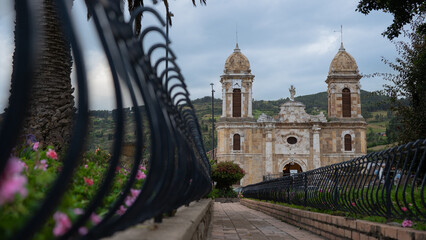 Church of Tibasosa, Colombia. View from the central alley 