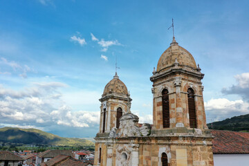 Church of Tibasosa, Colombia. Right side view