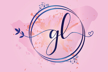 luxury feminine letter logo template