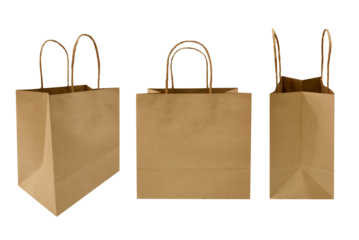brown paper shopping bag png file