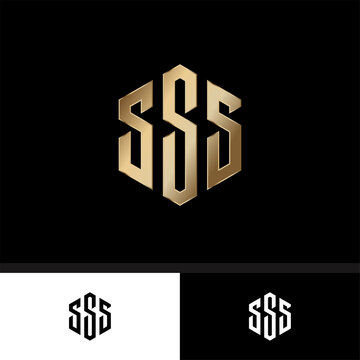 monogram SSS, The idea was to use geometric shapes to convey a message of motion and accuracy, Vector Initial Letter Branding Logo
