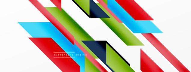 Minimal geometric abstract background. Dynamic 3d lines composition. Trendy techno business template for wallpaper, banner, background or landing