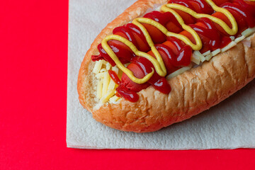 American Hotdog with two sausages