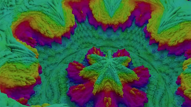 Psychedelic Mandelbulb Flythrough render loop 4K 30fps