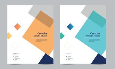 Cover design for annual report and business catalog, magazine, flyer or booklet. Brochure template layout. A4 cover vector EPS-10