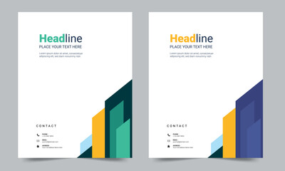Cover design for annual report and business catalog, magazine, flyer or booklet. Brochure template layout. A4 cover vector EPS-10