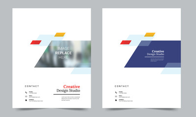 Cover design for annual report and business catalog, magazine, flyer or booklet. Brochure template layout. A4 cover vector EPS-10