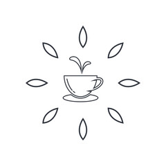 Coffee cup logo template vector icon