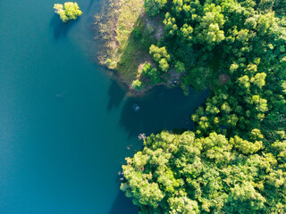 Fototapeta na wymiar Aerial photo of Meilin Reservoir and Oasis in Shenzhen