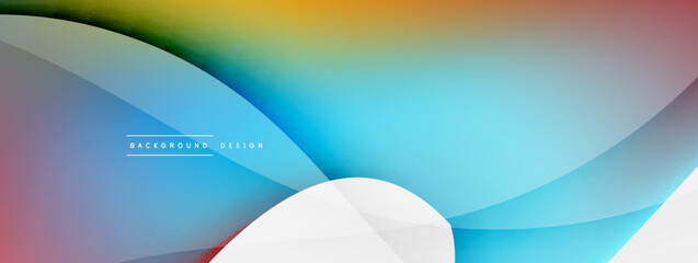 Abstract background. Fluid gradient color wave template for wallpaper, banner, background or landing