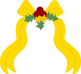 Bowknot christmas .wrapping paper. Christmas print supplies. Merry Christmas Party People Celebrating Christmas Flat Illustration