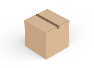 square carton box mockup