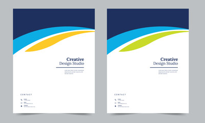 Naklejka premium Cover design for annual report and business catalog, magazine, flyer or booklet. Brochure template layout. A4 cover vector EPS-10