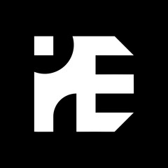 IE logo design, logo with the combination of I and E letter