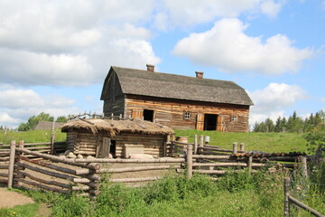 Fototapeta na wymiar old farm, Ukrainian Cultural Heritage Village, Alberta