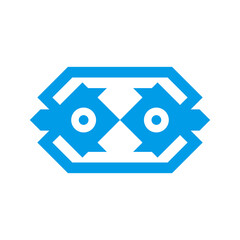 Minimal logo design with an eye icon, vision logo vector