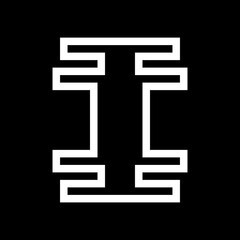 I letter logo design, icon template