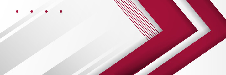Fototapeta premium Abstract red and white blank space modern futuristic banner background vector illustration design. Vector illustration design for presentation, banner, cover, web, card, poster, wallpaper