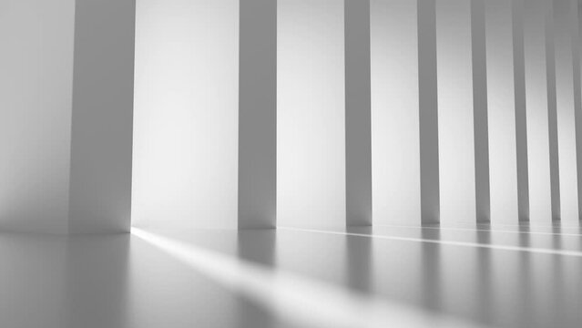 pillar and motion of shadow 3d rendered