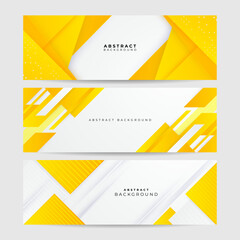 orange yellow white geometric shapes abstract modern technology background design. Vector abstract graphic presentation design banner pattern background web template.
