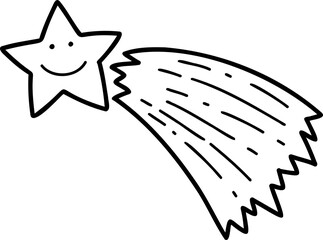 Hand Drawn cute meteor illustration