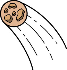 Hand Drawn meteor illustration
