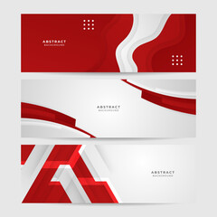 Abstract red and white shapes background