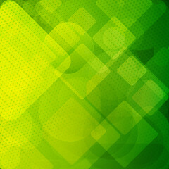 Abstract green background with squares.