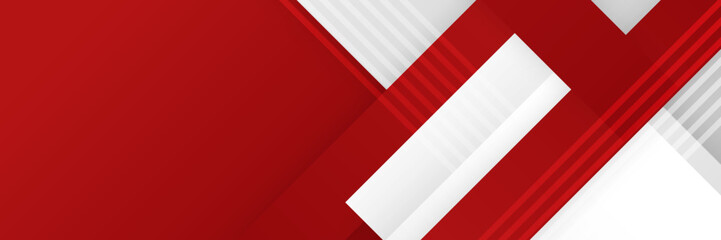 Modern red and white flag abstract background. Minimalist red maroon and white gradient abstract background vector design for banner, presentation, corporate cover template and much more