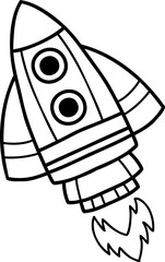 Hand Drawn rockets are flying into space illustration