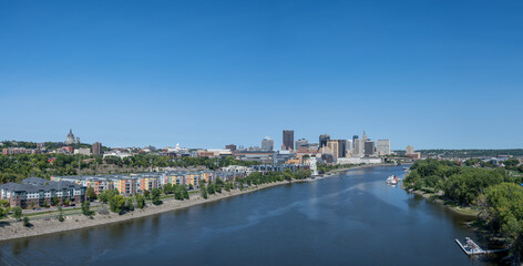 Fototapeta na wymiar The Skyline of St Paul, Minnesota