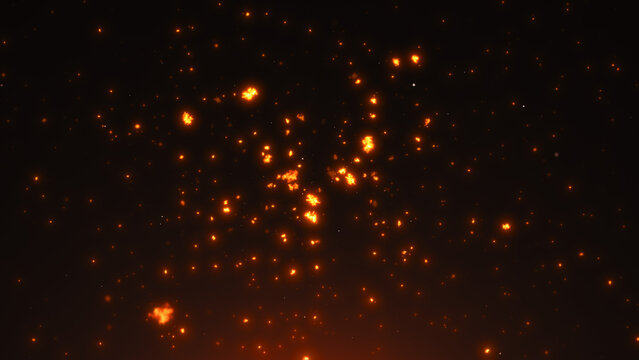 パーティクル　火花　火の粉　宇宙　発光