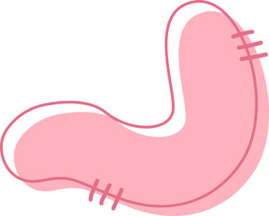 Quote text bubble freestyle shape abstract with pink color and pink line.