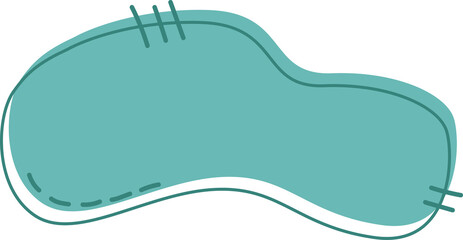 Quote text bubble freestyle shape abstract with green color and green line.