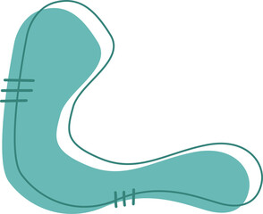 Quote text bubble freestyle shape abstract with green color and green line.