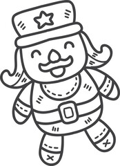 Hand Drawn guard doll for kids illustration