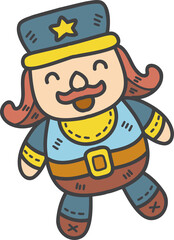 Hand Drawn guard doll for kids illustration