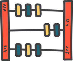 Hand Drawn abacus toys for children illustration