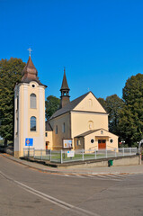 Fototapeta na wymiar Church of the Nativity of the Blessed Virgin. Krzywcza, Subcarpathian Voivodeship, Poland.