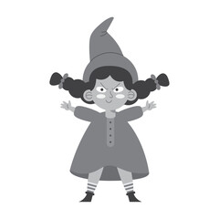halloween gray witch