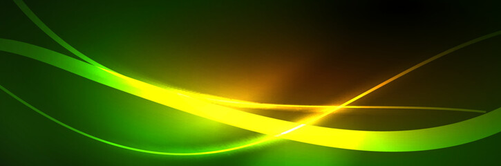 Blue neon glowing lines, magic energy space light concept, abstract background wallpaper design