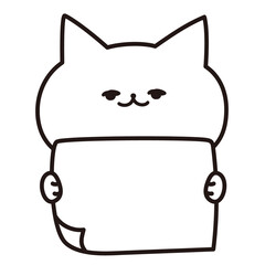 色加工ok　ねこ素材No.171 メッセージ_のほほん