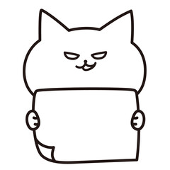 色加工ok　ねこ素材No.172 メッセージ_企み