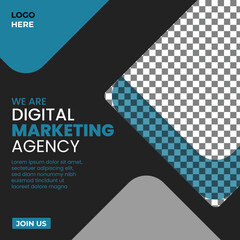 Digital marketing agency and corporate social media post template 