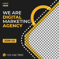 Digital marketing agency and corporate social media post template 