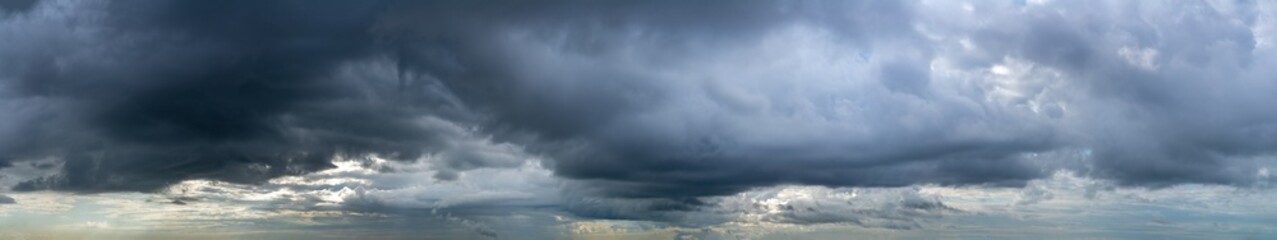 Fantastic soft thunderclouds, sky panorama