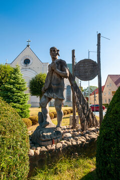 Monument of Fisherman in Czaplinek, West Pomeranian Voivodeship, Poland