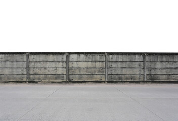 Old wall isolated on white.