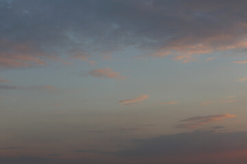 Fototapeta premium Twilight sky with clouds in the sunset.