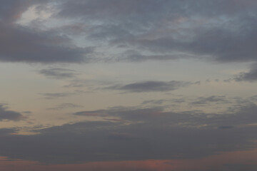 Twilight sky with clouds in the sunset.